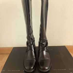 Steven Black leather hig rider boots